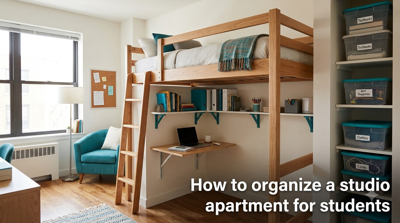 How to organize a studio apartment for students